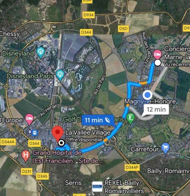 מאני-לה-הונגרה Duplex Moderne 8Per&3Ch&10 Min Disney&Parking Free מראה חיצוני תמונה