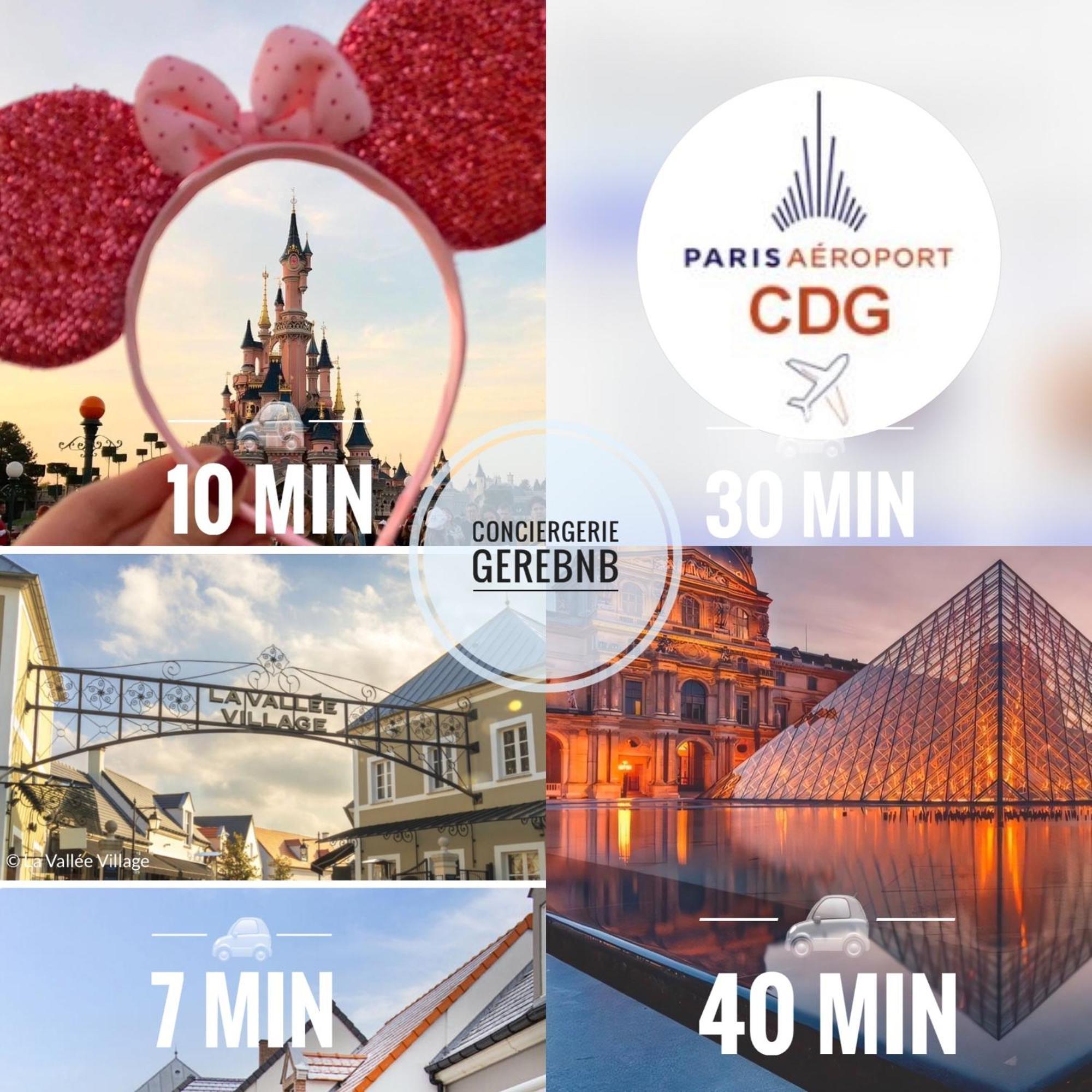 מאני-לה-הונגרה Duplex Moderne 8Per&3Ch&10 Min Disney&Parking Free מראה חיצוני תמונה